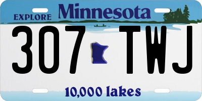MN license plate 307TWJ