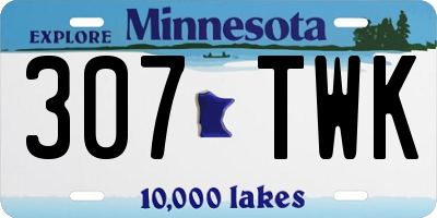 MN license plate 307TWK