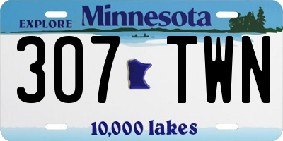 MN license plate 307TWN