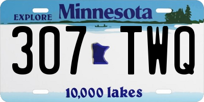 MN license plate 307TWQ