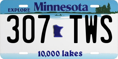 MN license plate 307TWS