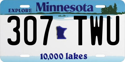 MN license plate 307TWU
