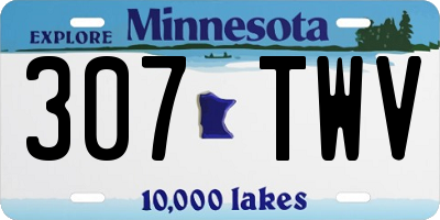 MN license plate 307TWV