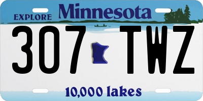 MN license plate 307TWZ