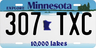 MN license plate 307TXC