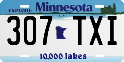 MN license plate 307TXI