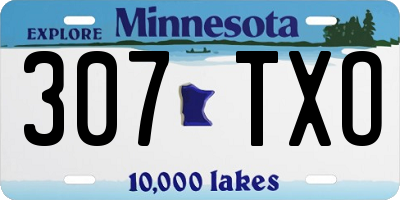 MN license plate 307TXO