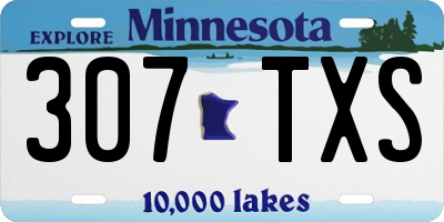 MN license plate 307TXS
