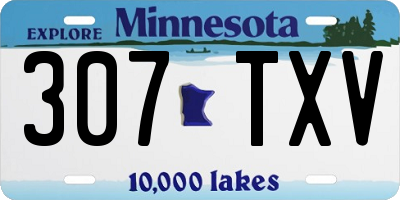 MN license plate 307TXV