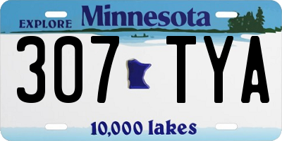 MN license plate 307TYA