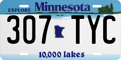 MN license plate 307TYC