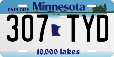 MN license plate 307TYD