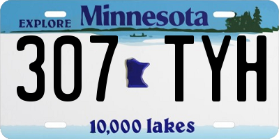 MN license plate 307TYH