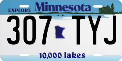 MN license plate 307TYJ