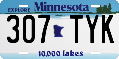 MN license plate 307TYK