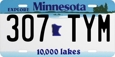 MN license plate 307TYM