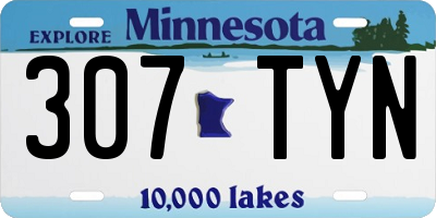 MN license plate 307TYN