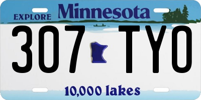 MN license plate 307TYO