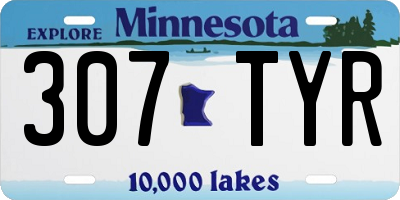 MN license plate 307TYR