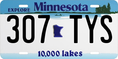 MN license plate 307TYS