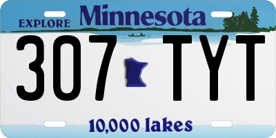MN license plate 307TYT