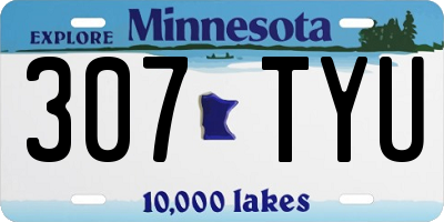 MN license plate 307TYU