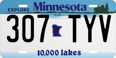 MN license plate 307TYV