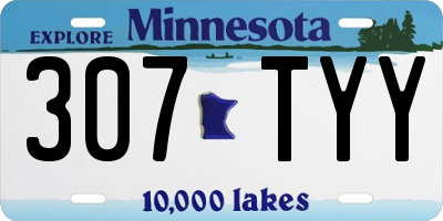 MN license plate 307TYY