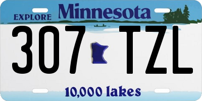 MN license plate 307TZL