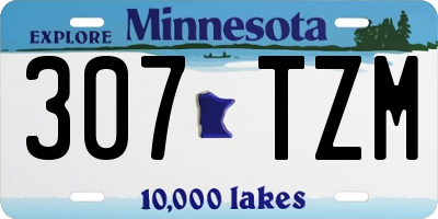 MN license plate 307TZM