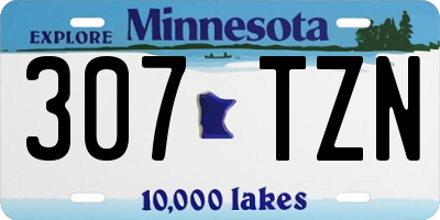 MN license plate 307TZN