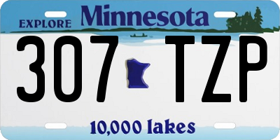 MN license plate 307TZP