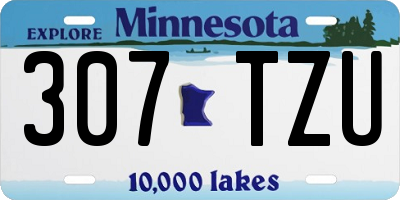 MN license plate 307TZU