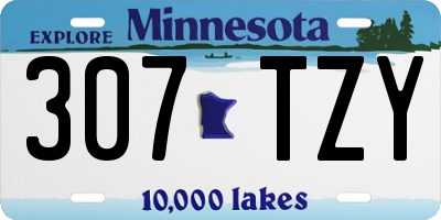 MN license plate 307TZY