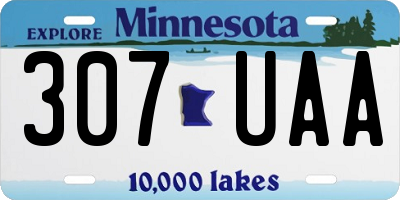 MN license plate 307UAA