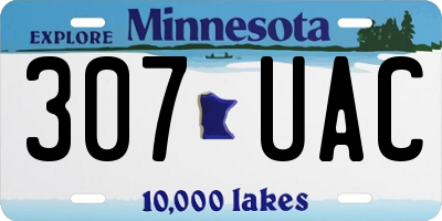 MN license plate 307UAC