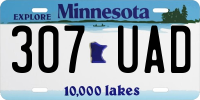 MN license plate 307UAD