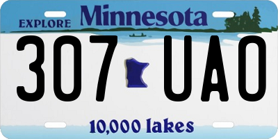 MN license plate 307UAO