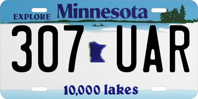 MN license plate 307UAR