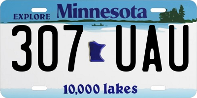 MN license plate 307UAU