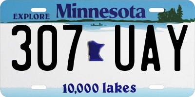 MN license plate 307UAY