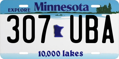 MN license plate 307UBA