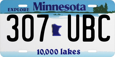 MN license plate 307UBC