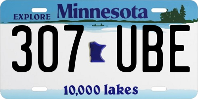 MN license plate 307UBE