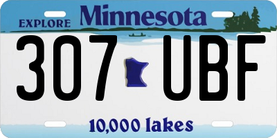 MN license plate 307UBF