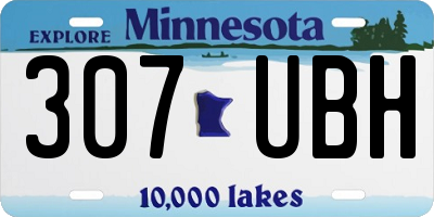 MN license plate 307UBH