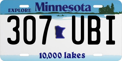 MN license plate 307UBI