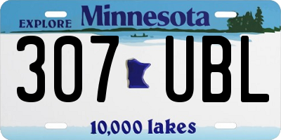 MN license plate 307UBL