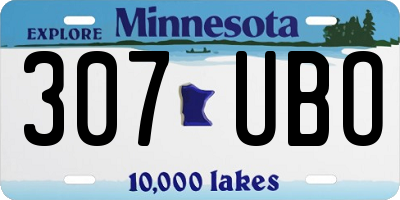 MN license plate 307UBO