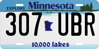 MN license plate 307UBR